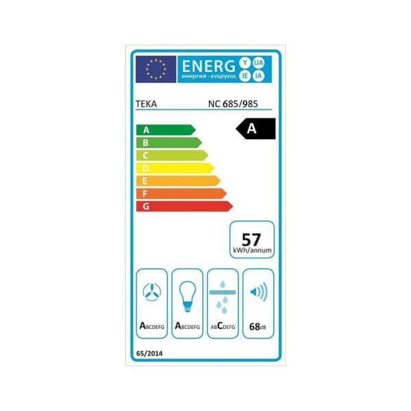 Konventionell fläkt Teka 40455382 90 cm 807 m3/h 68 dB 286W Stål