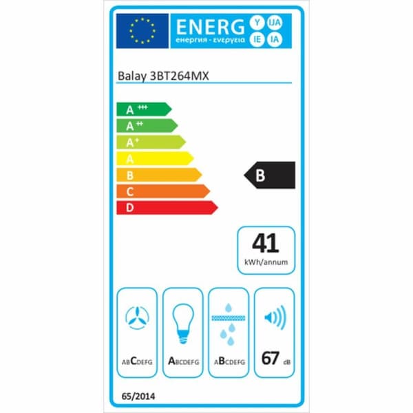 Konventions-emhætte Balay 243107 60 cm 387 m3/h Stål