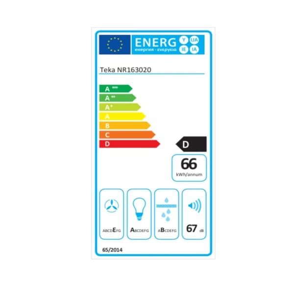 Konventionell fläkt Teka NR163020 Integrerbar 121 W 310 m3/h D Vit