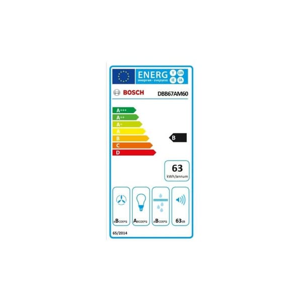 Konventionell fläkt BOSCH DBB67AM60 Svart