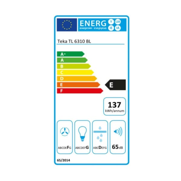 Konventions-emhætte Teka TL6310BK 60 cm 332 m3/h 65 dB 231W