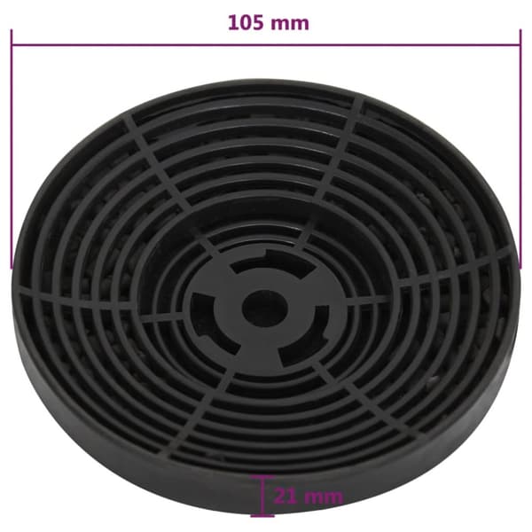 Tilbehør til emhætter - Living kulfiltre til emhætte 2 stk. 105x21 mm