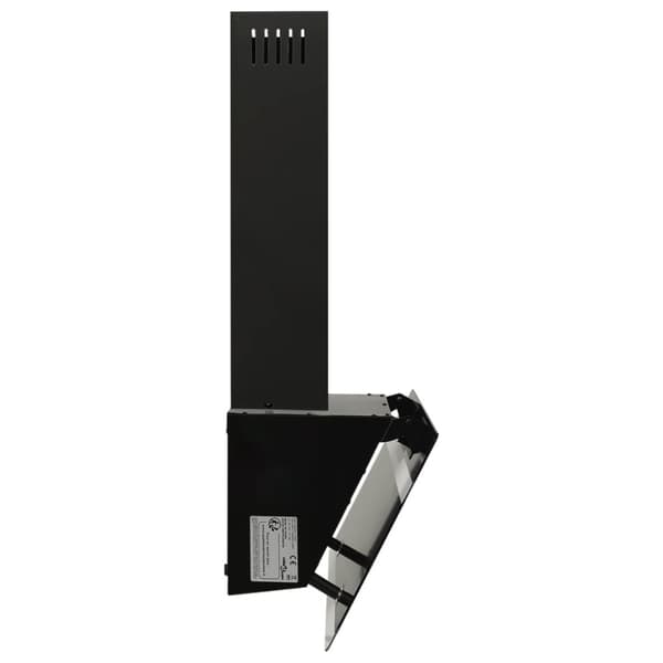 Köksfläkt 60 cm stål och härdat glas svart