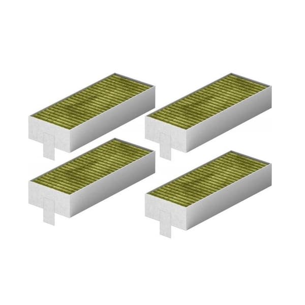 Clean Air Plus kolfilter för BOSCH HEZ9VRCR1 återvinning - Set med 4 filter Grön, Vit