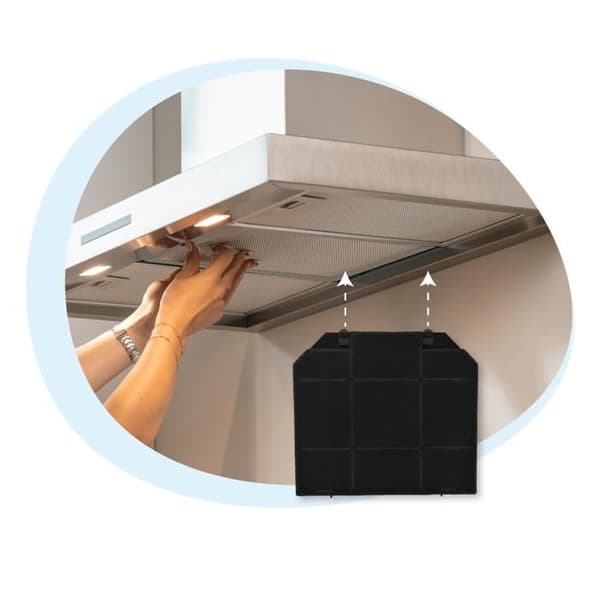 Kolfilter (x1) ROBLIN 5403008 - Huv - ROBLIN, ARISTON HOTPOINT, FRANKE, SMEG, ELECTROLUX, ARTHUR MARTIN ELECTROLUX, ZANUSSI,