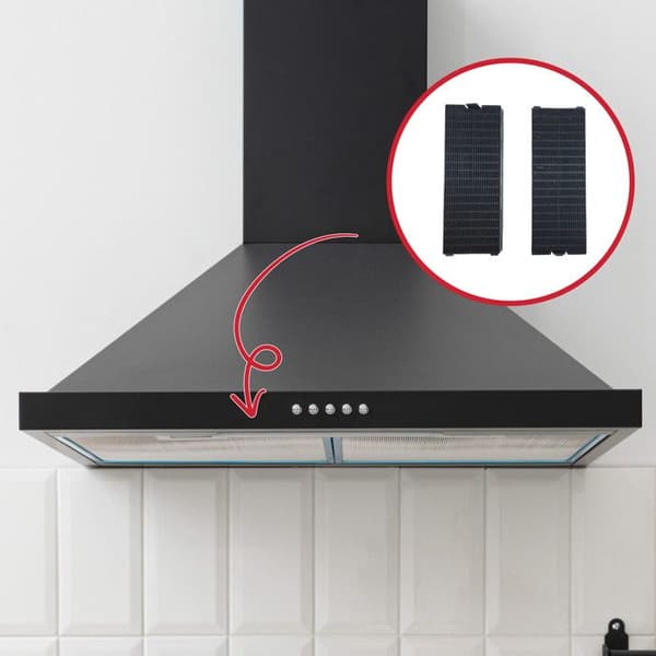 Set med 2 kolfilter FCH260 ACM26 - Spisfläkt - ROSIERES - Vit - 2 års garanti