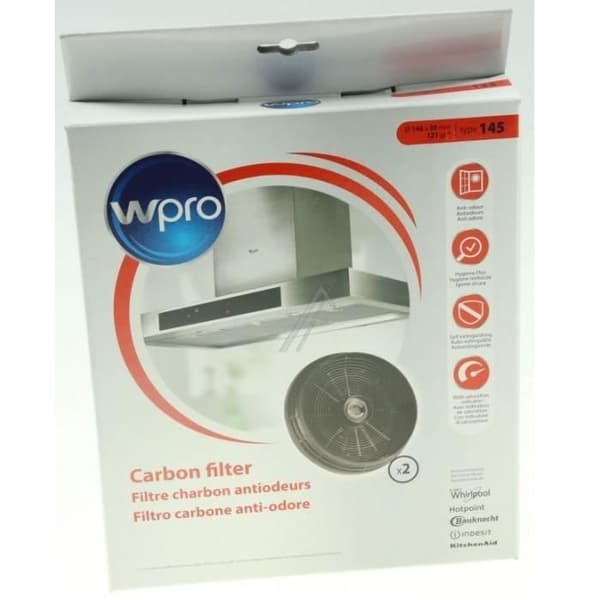 RUNDT KOLFILTER TYP 145 X2 FÖR INDESIT HUVA 484000008780