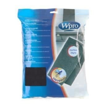 Universal kolfilter för WPRO UCF007 huva - 470x970mm - Skyddar köket från dålig lukt Svart