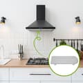 Miniatyrbild 4 av 4: Lampkåpa till Whirlpool fläktkåpa 3101262 - AKR673IX2 - BVMParts