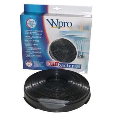 Typ 34 aktivt kolfilter för WHIRLPOOL huva - Mått 255mm x 40mm