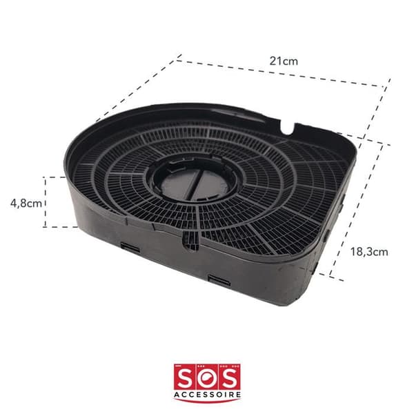 Filtrera kol typ 200 - SOS Accessoire - Kompatibel med AEG, AIRFORCE, ARISTON - 481281718522 - CHF200