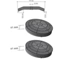Miniatyrbild 1 av 2: Pack med 2 kolfilter T57 (260890-739) - Fläkt - ARISTON HOTPOINT, WHIRLPOOL, ELICA, ELECTROLUX, INDESIT, AEG, BAUKNECHT, DE