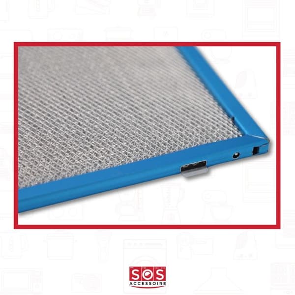 Filtret metall anti-fett - SOS Accessoire - 458x177mm - Kompatibel med flera fläktar