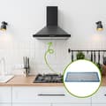 Miniatyrbild 5 av 5: Filtret metall anti-fett - SOS Accessoire - 458x177mm - Kompatibel med flera fläktar