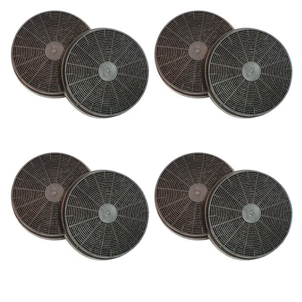 Kolfilter - SOS Accessoire - Set av 8 - 175X34 mm - Kompatibel med ROSIERES Kökshuv - Kökstillbehör
