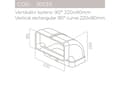 Miniatyrbilde 3 av 3: Elica 1053S - Duct pipe bend