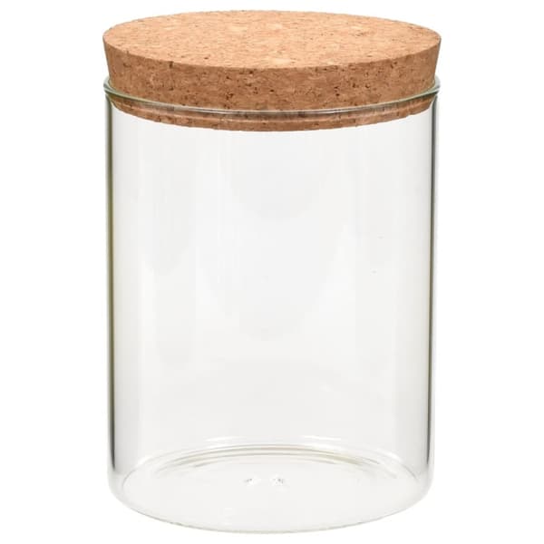 vidaXL Förvaringsburkar i glas med korklock 6 st 650 ml