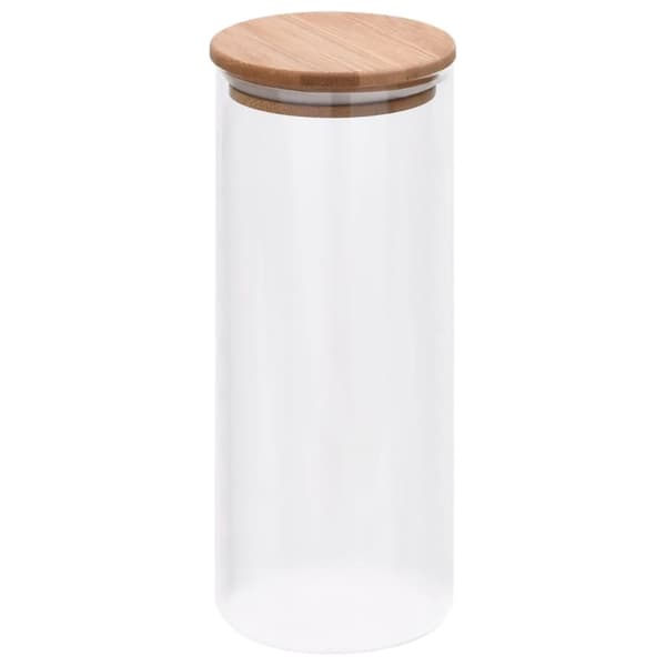 vidaXL Lasiset säilytyspurkit bambukansilla 6 kpl 1000 ml -  Keksipurkit