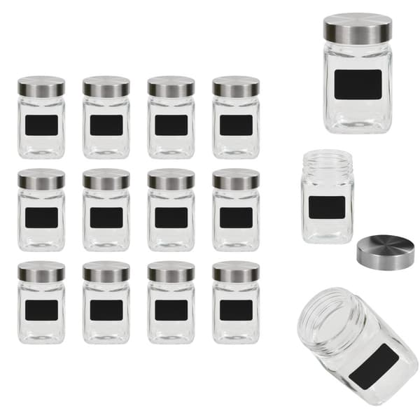 Kakburkar - Living Förvaringsburkar i glas med etiketter 12 st 300 ml