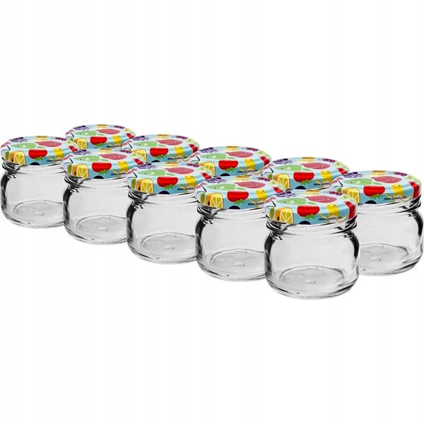 Glaskrukke med låg TO fi43 30ml - 10 stk.