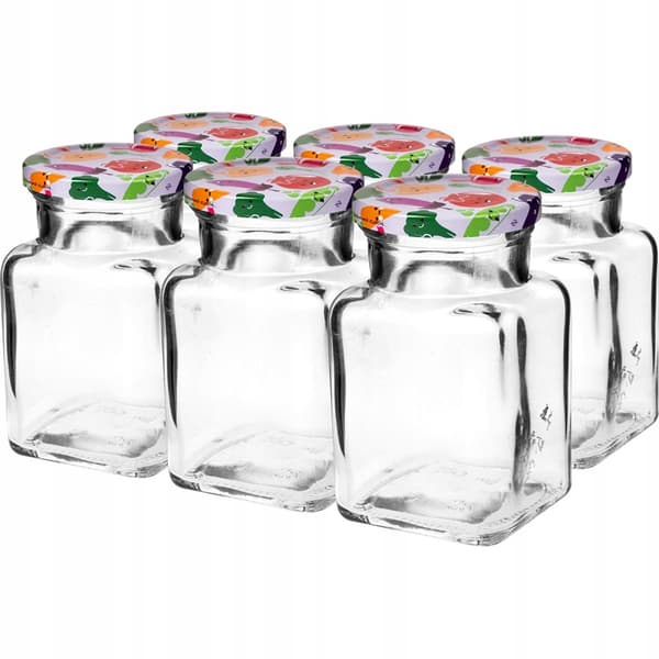 Glaskrukke med låg TO fi53 150ml - 6 stk.