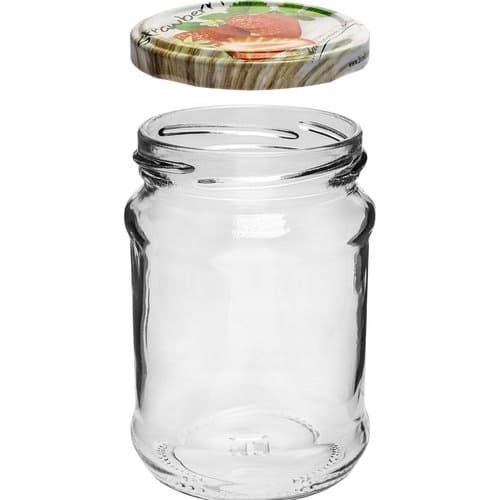 Lasinen säilykepurkki kannella 250ml 6 kpl