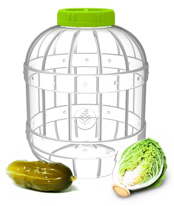 Säilöntäpurkki kannella, muovia, 10 l