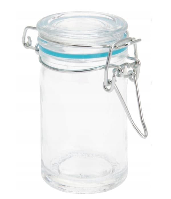 Opbevaringskrukke med klips 80 ml 4,5x8,5 cm