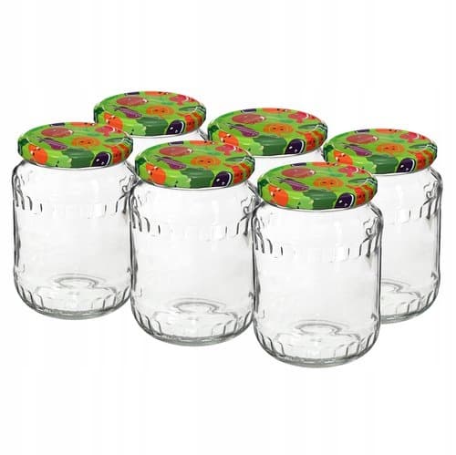 Glasburk för marmelad med skruvkork 720ml 6 st