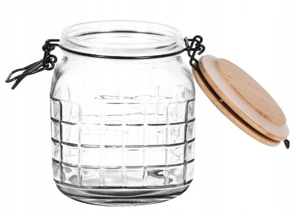 Krukke med bambuslåg 1,1L - Universal opbevaringsbeholder
