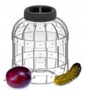 Miniatyrbild 1 av 8: Gurkaburk med lock, plast, multifunktionell, 5 l