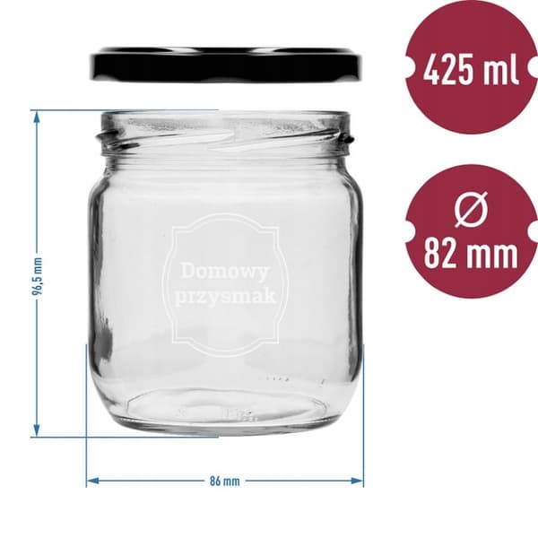 Konserveringsglas med låg 3 stk. 425 ml