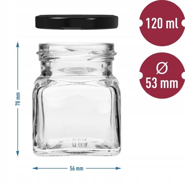 Kryddburkar med lock 6 st 120 ml