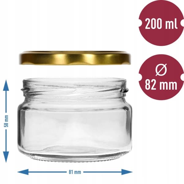 Hillopurkit kansineen 6 kpl 200 ml