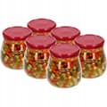 Miniatyrbild 3 av 11: Syltburkar med lock 6 st 500 ml