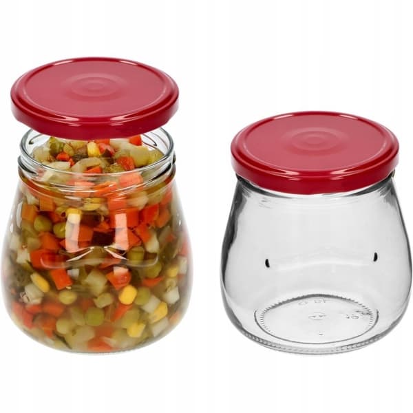 Syltburkar med lock 6 st 500 ml