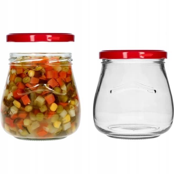 Syltburkar med lock 6 st 500 ml