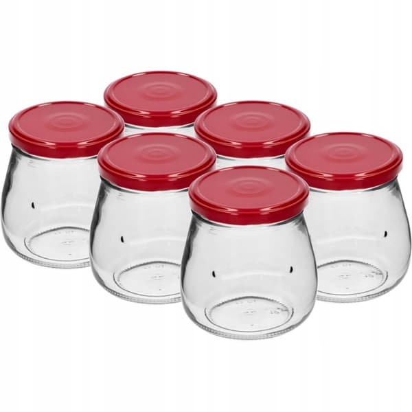 Syltburkar med lock 6 st 500 ml