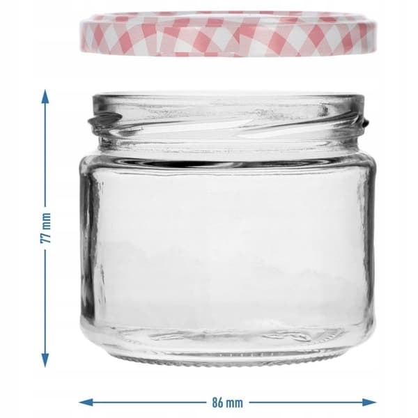 Syltetøjsglas med låg 6 stk. 330 ml