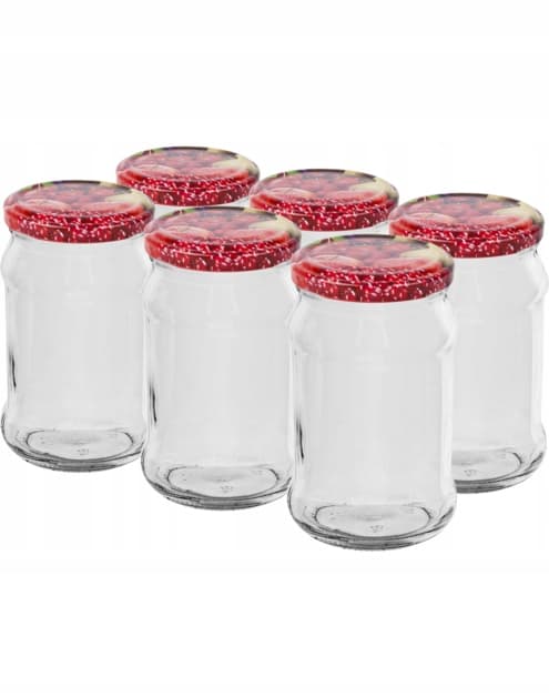 Lasipurkki säilykkeille kierrekorkilla 300 ml 6 kpl