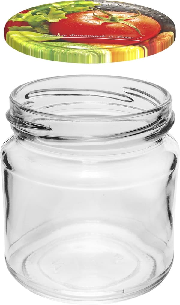 Glaskrukke med låg TO fi66 212ml - 6 stk.
