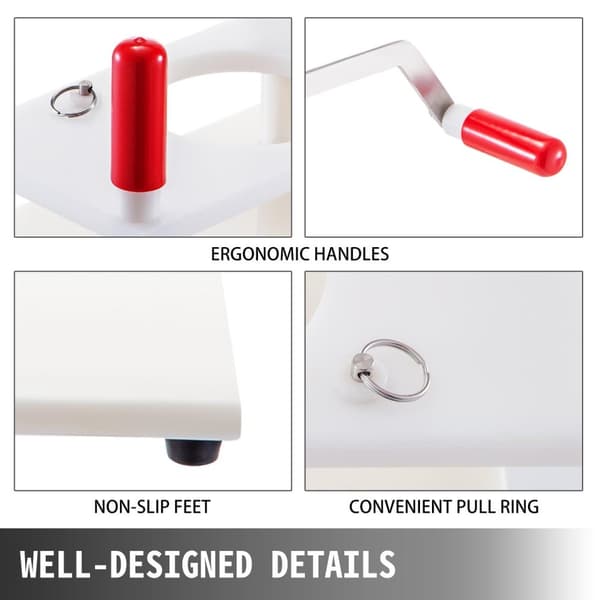 130mm kommersiell manuell hamburgerpress med extra 51mm*6 form, stor kapacitet behållare, hög effektivitet, lätt att använda