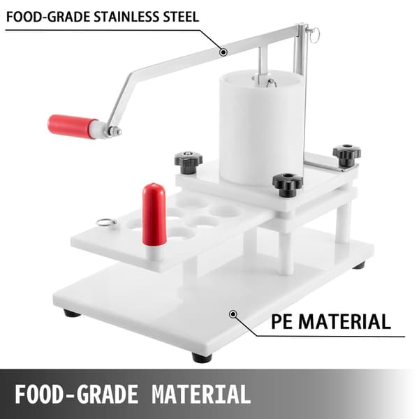 130mm kommersiell manuell hamburgerpress med extra 51mm*6 form, stor kapacitet behållare, hög effektivitet, lätt att använda