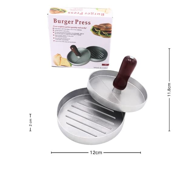 Hem Kök Burger Köttpress gör runda pressformar för köttfärslimpa