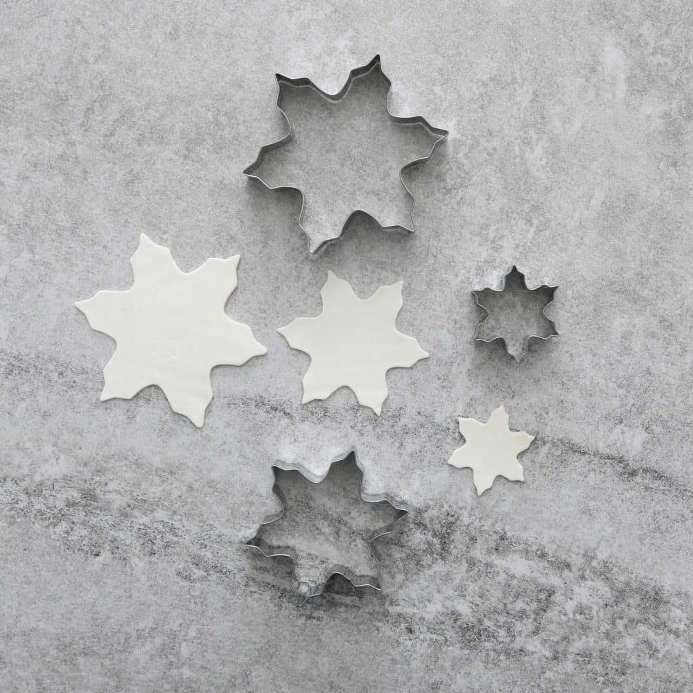 Snöflingor Kakmått Stjärna Snöflingor Rostfritt Stål 5-Pack