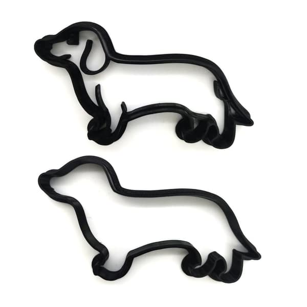 Dachshund hund 8 cm cookie cutter 2 stk
