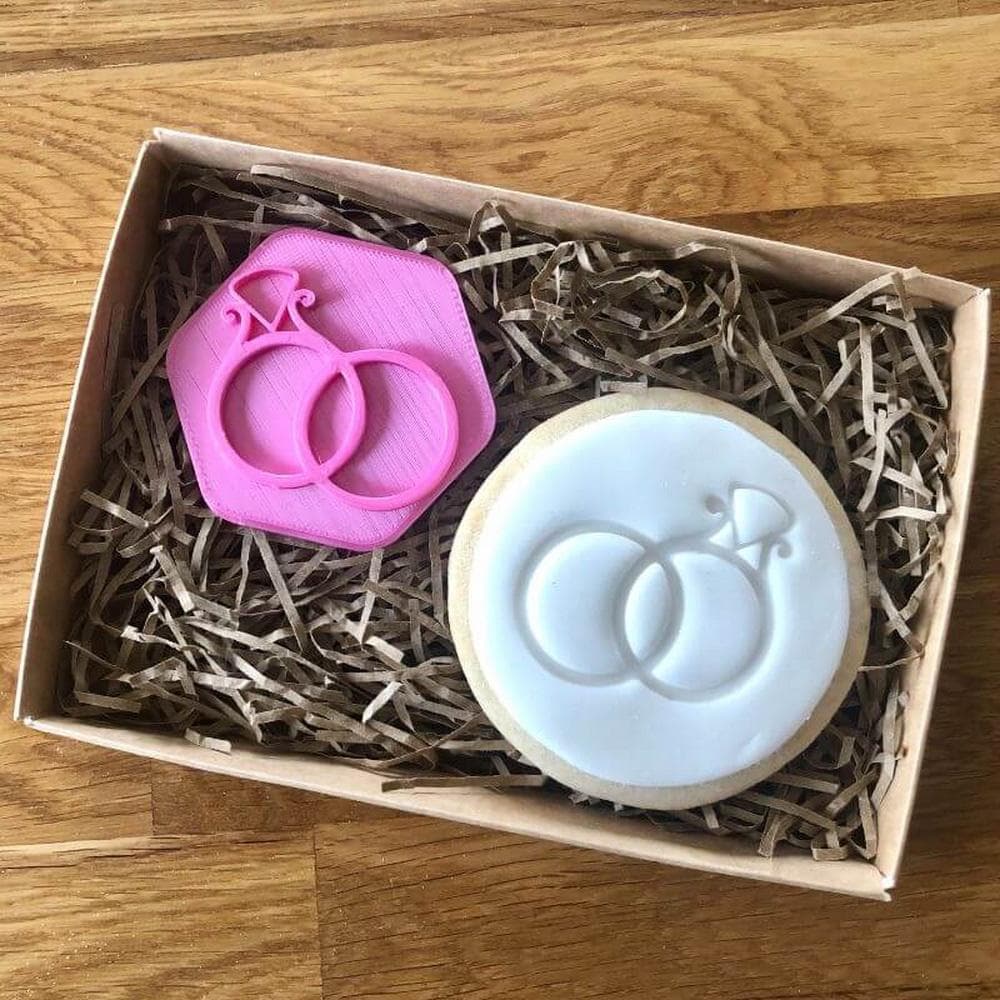 Wedding Rings Cookie Stamp Lissie Lou