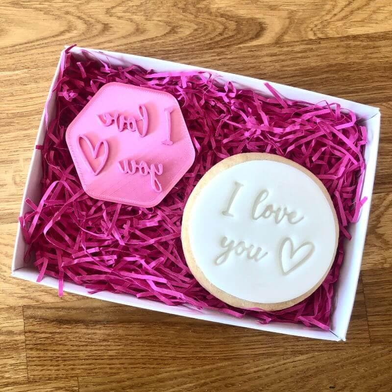 I love you Heart Cookie Stamp Lissie Lou