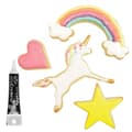 Miniatyrbild 2 av 2: 4 stycken Unicorn Cookie Cutters + svart glasyrpenna