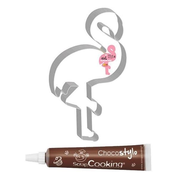Moule découpoir XXL Flamingo + 1 Chokladpenna